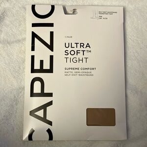 CAPEZIO ULTRA SOFT™ SELF KNIT WAISTBAND TRANSITION TIGHT® PLUS SIZE (Lt. Suntan)
